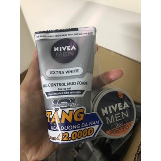 [Chính Hãng] Sữa rửa mặt Nivia Men kèm kem dưỡng da 100g