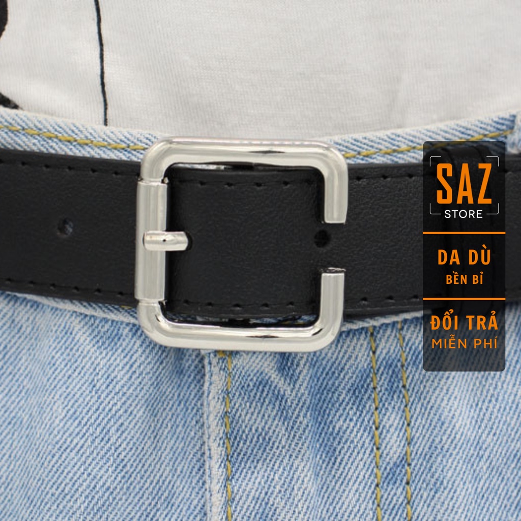 Thắt Lưng Da Nam Phong Cách Hàn Quốc JM SAZ Màu Đen Đẹp Cao Cấp Trẻ Trung - Dây Lưng Nam Chất Liệu Da Thật - JM