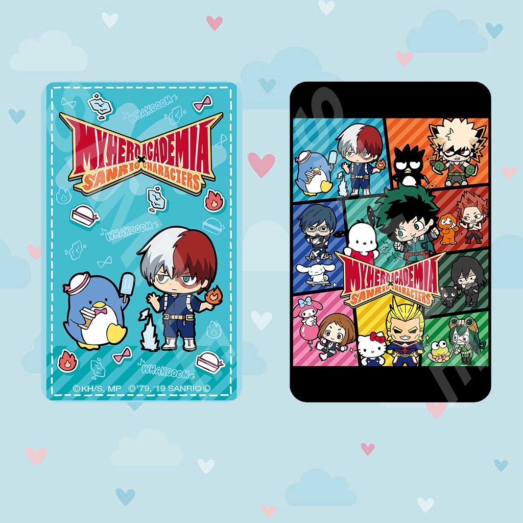 Ảnh card bo góc in hình BOKU NO HERO ACADEMIA X SANRIO Học Viện Anh Hùng 5*8cm anime chibi
