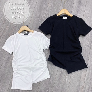 Áo vạt lệch dúm eo nữ A40