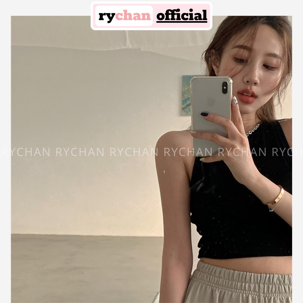 Áo Ba Lỗ Kín Cổ Basic Thể Thao 2 Màu Trắng Đen