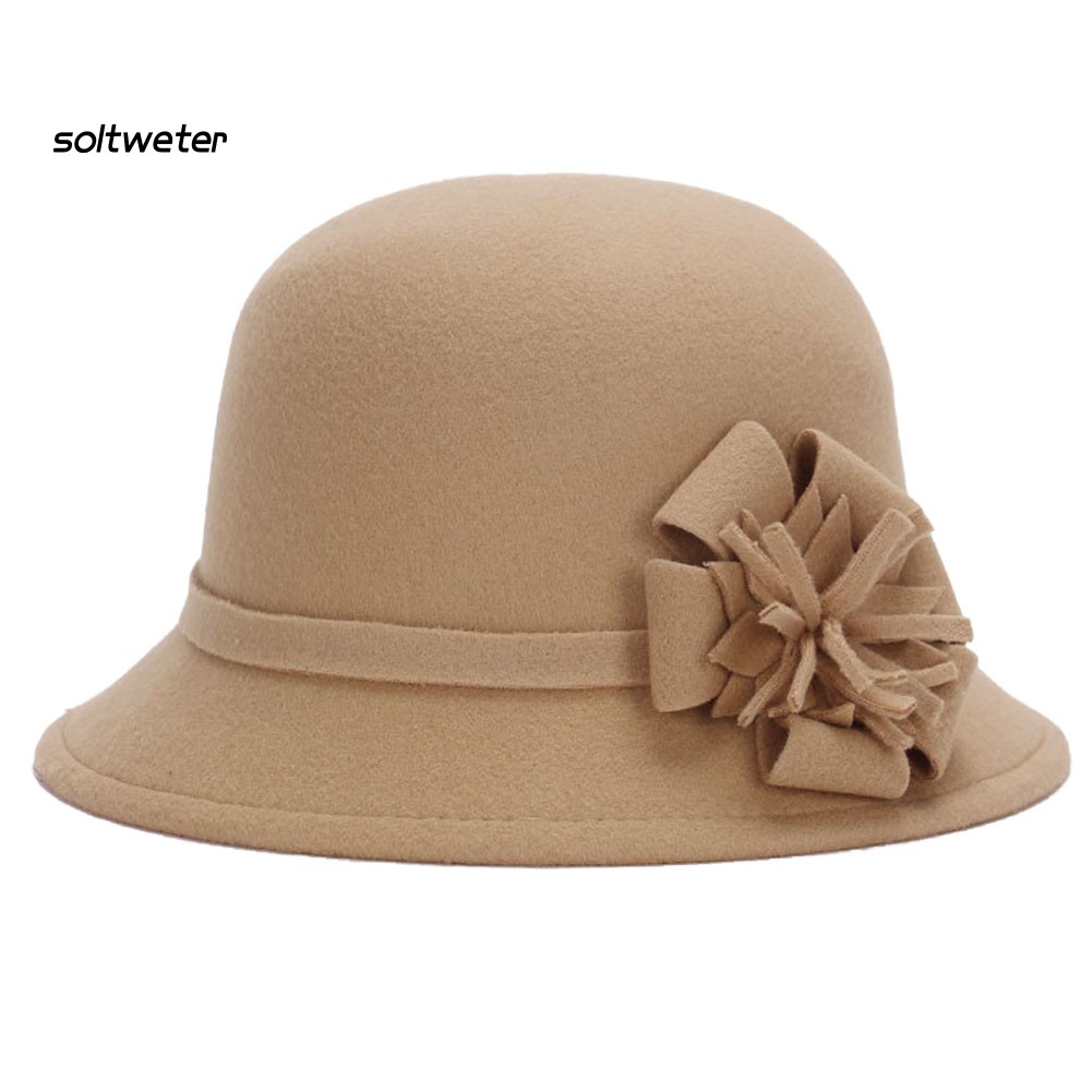 Mũ vành nhỏ đính hoa thời trang vintage cho nữ