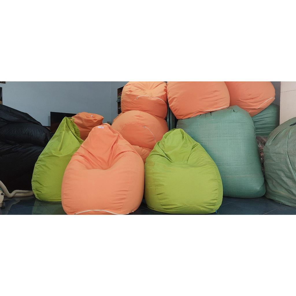 Vỏ ghế lười hạt xốp chống thấm dành cho bãi biển, camping, cafe đủ màu sắc và kích cỡ