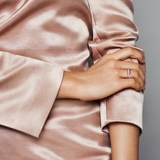 Rose Gold-TonePavéPave Interlaced Trinity Ring Romantic