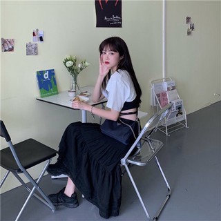 Set áo kiểu croptop dây quấn eo
