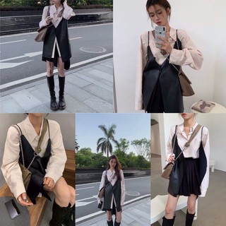 Order set áo sơmi và áo da hai dây hàng qc loại 1