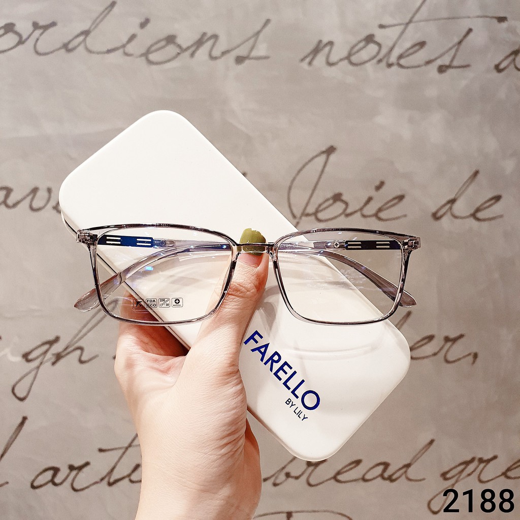 Gọng kính cận nam nữ Lilyeyewear nhựa dẻo, mắt vuông, nhiều màu Y2188 | BigBuy360 - bigbuy360.vn