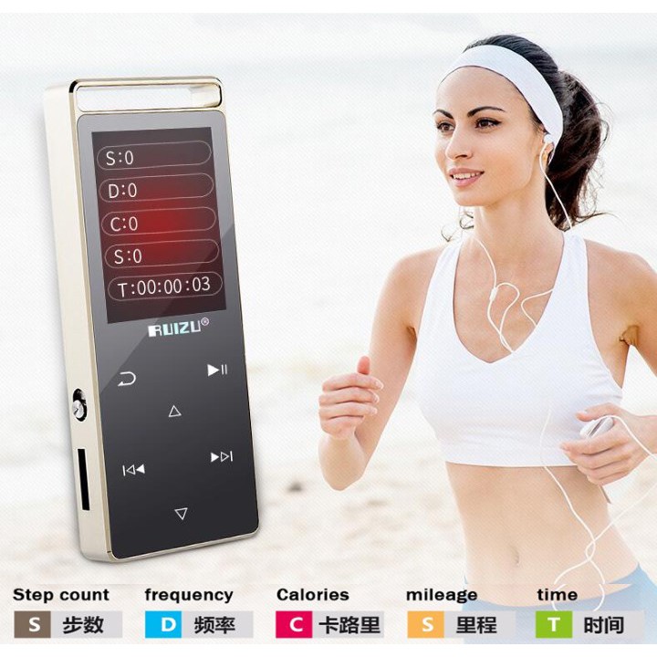 [Bảo Hành 1 Đổi 1] Bộ Sản Phẩm Máy Nghe Nhạc Lossless Thể Thao Hifi Ruizu D01 8Gb + Thẻ Nhớ 8Gb