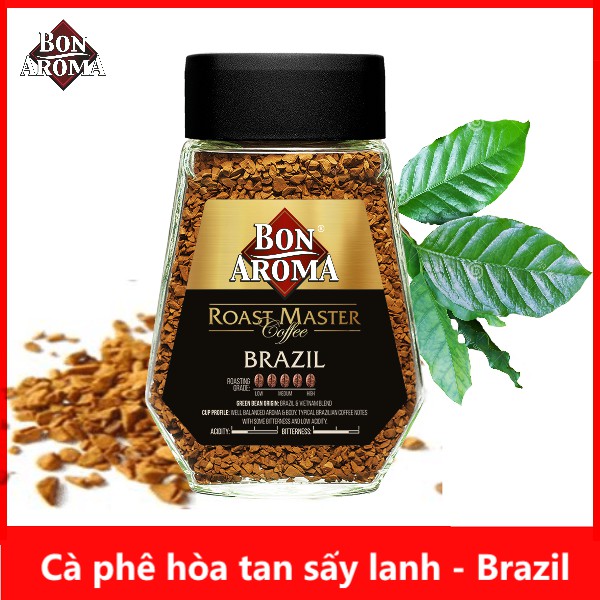 Cà phê hòa tan sấy lạnh - Cao cấp Bon Aroma Roast Master - Brazil (Freeze dried instant coffee) | BigBuy360 - bigbuy360.vn