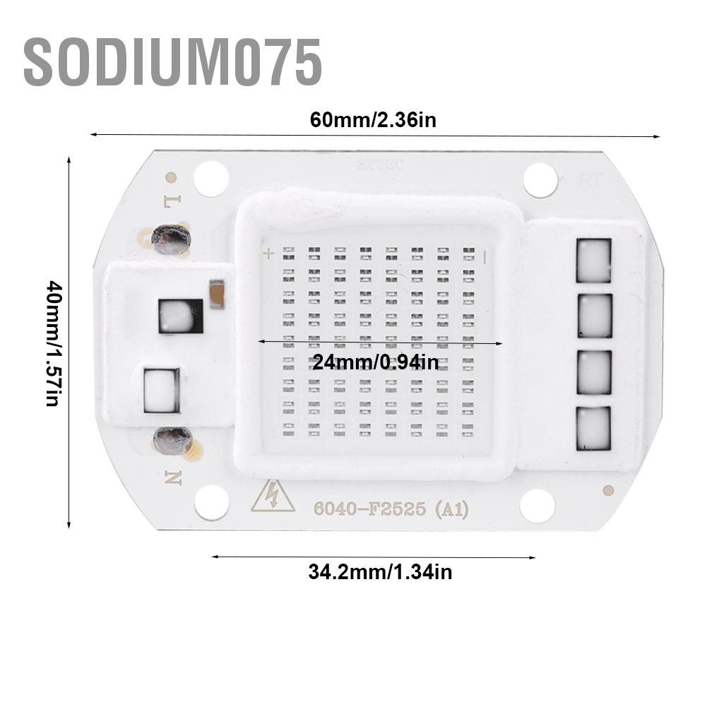 Sodium075 AC220V 50W 6040 COB Chip Light Source Fits for DIY LED Spotlight Floodlight Lamp