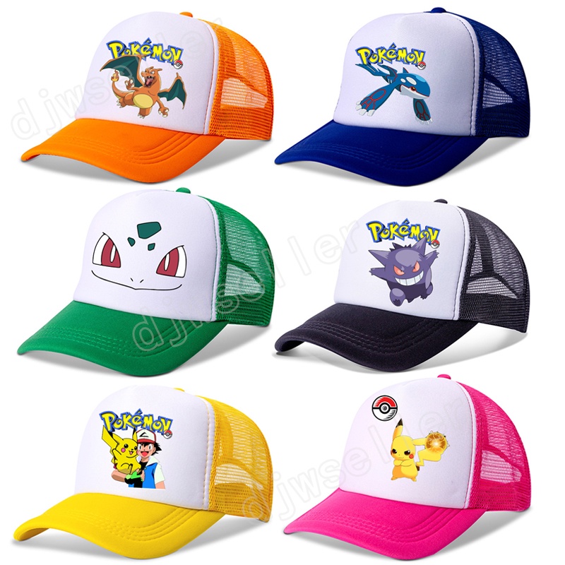 Mũ Lưỡi Trai Phối Lưới Thoáng Khí In Hình Pokemon Dễ Thương Thời Trang Mùa Hè Cho Bé