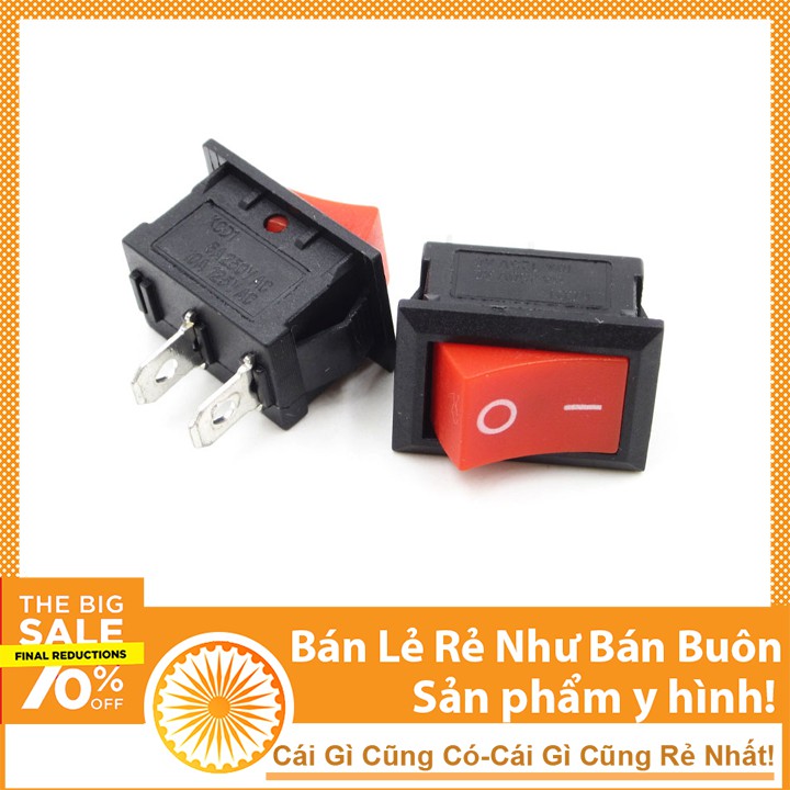 Công Tắc Bập Bênh Màu Đỏ KCD1-101 6A/250V 2 Chân 2 Chế Độ ON-OFF