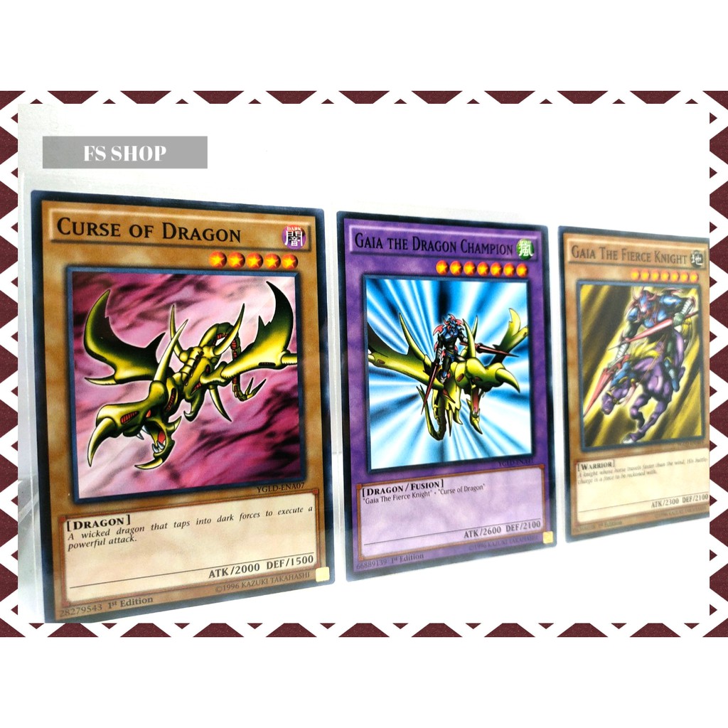Set combo dung hợp  Kỵ sĩ rổng Gaia  - Thẻ bài Yugioh chính hãng