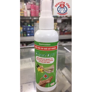 Nước rửa tay khô dạng xịt 100ml tiện lợi