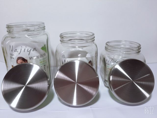 Lọ, hũ thủy tinh siêu dày nắp inox