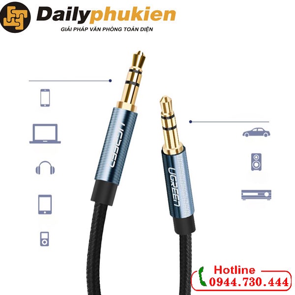 Cáp audio 3.5mm dài 1m Ugreen 10685 dailyphukien