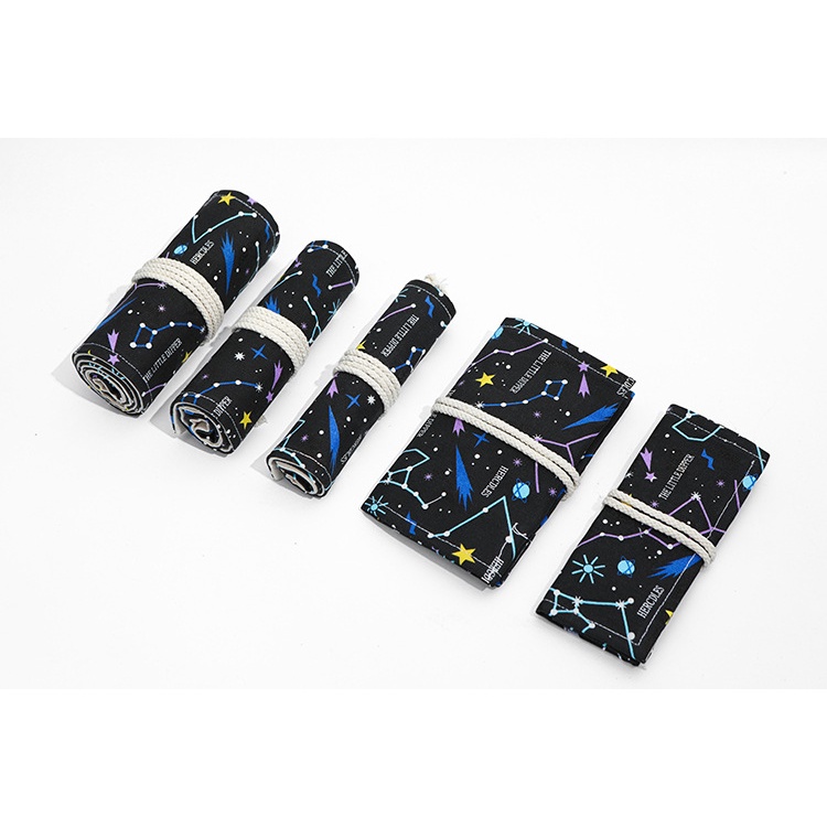 Túi Đựng Bút Bằng Vải Canvas 36 48 72 Lỗ Màu Sắc Đẹp Mắt Tiện Dụng