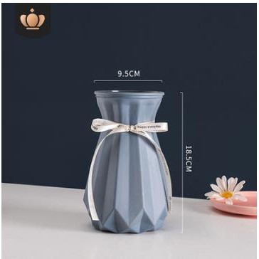 Lọ Hoa Thủy Tinh Múi Khế Cổ Thắt Nơ