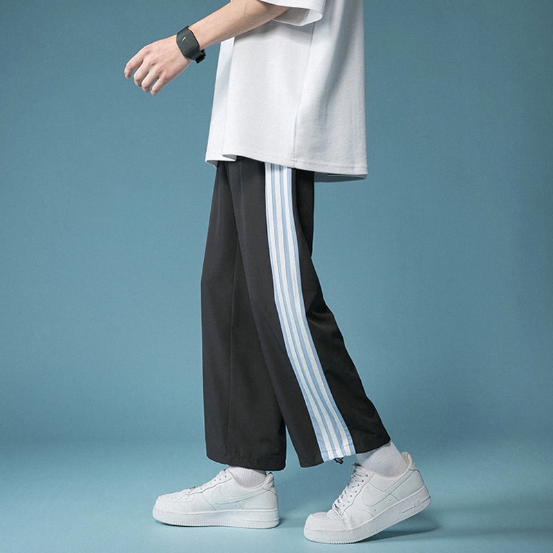 Quần ống rộng nam nữ - Quần Jogger unisex, phối 3 sọc dưới gấu có dây rút, chât Umi Thể thao Tuni Clothes