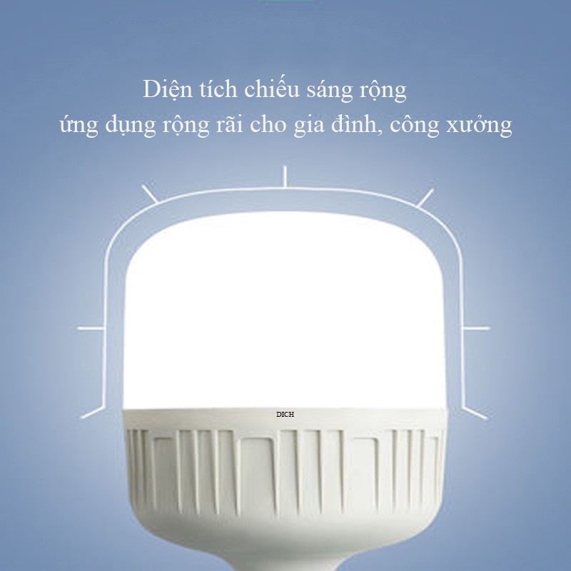 Bóng Đèn Led DICH 15w_20w_30w_40w_50w_60w, Siêu sáng - Siêu tiết kiệm_BẢO HÀNH 2 NĂM