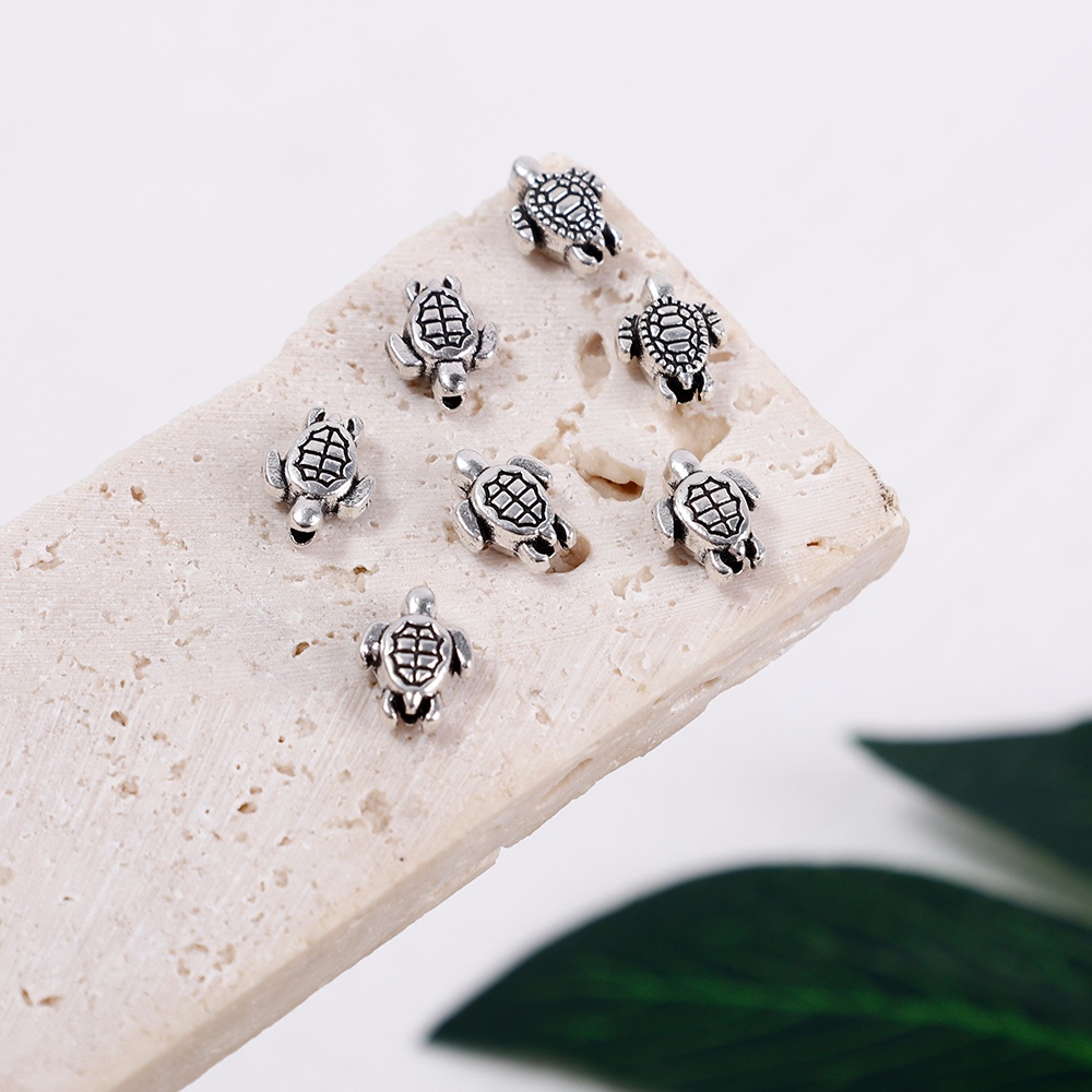 Set 80 Hạt Xâu Chuỗi 9mm Hình Rùa Biển Làm Trang Sức