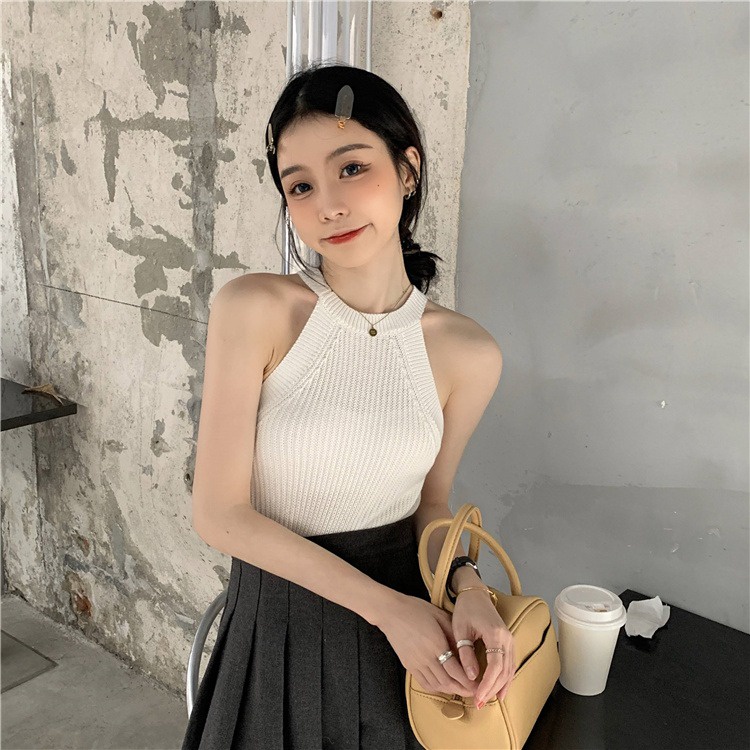 Áo sát nách dệt kim ZHELIHANGFEI ôm dáng gợi cảm cho nữ