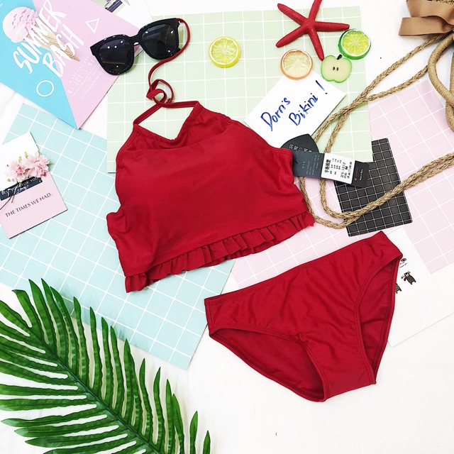 Bikini 2 mảnh yếm đỏ