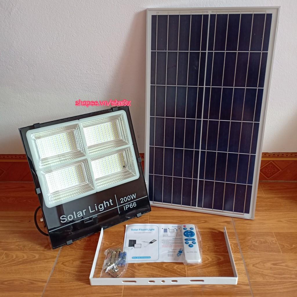 200W ĐÈN PHA LED NĂNG LƯỢNG MẶT TRỜI , Solar Light , IP66 chống nước , NHÔM ĐÚC NGUYÊN KHỐ ABM Solar