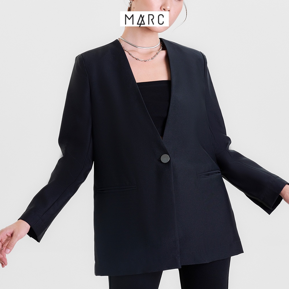 Áo blazer nữ MARC FASHION form oversized 1 nút CBHH0218