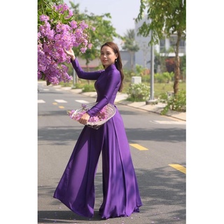 vải gấm lụa đông Hưng tím huế
