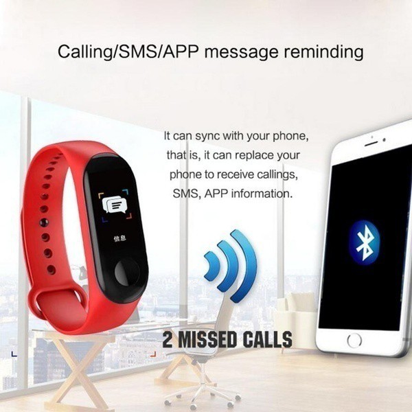 M3 heart rate fitness smart bracelet sports watch activity tracker