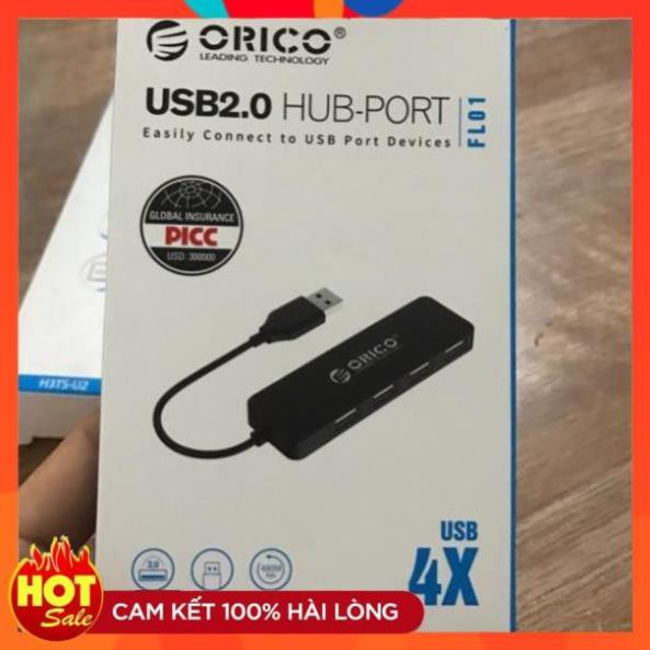 [Chính Hãng] Bộ chia usb 4 cổng orico usb 2.0 FL01 Tốc độ truyền tải nhanh