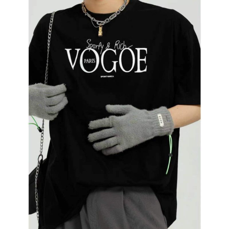 Áo thun tay lỡ unisex VOGOE màu đen ( có màu trắng )