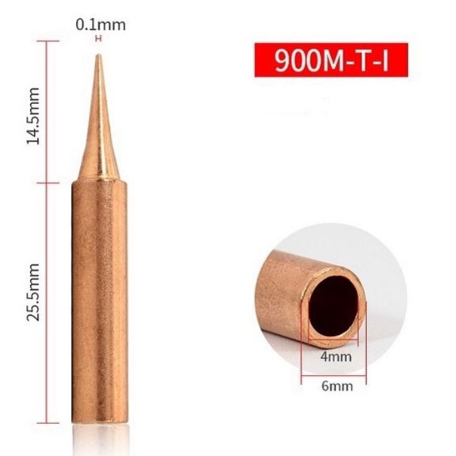 COMBO 5 Mũi Hàn Đồng Cho Máy 936 T936-5CMũi thay thế cho các loại tay hàn 936 937 908...