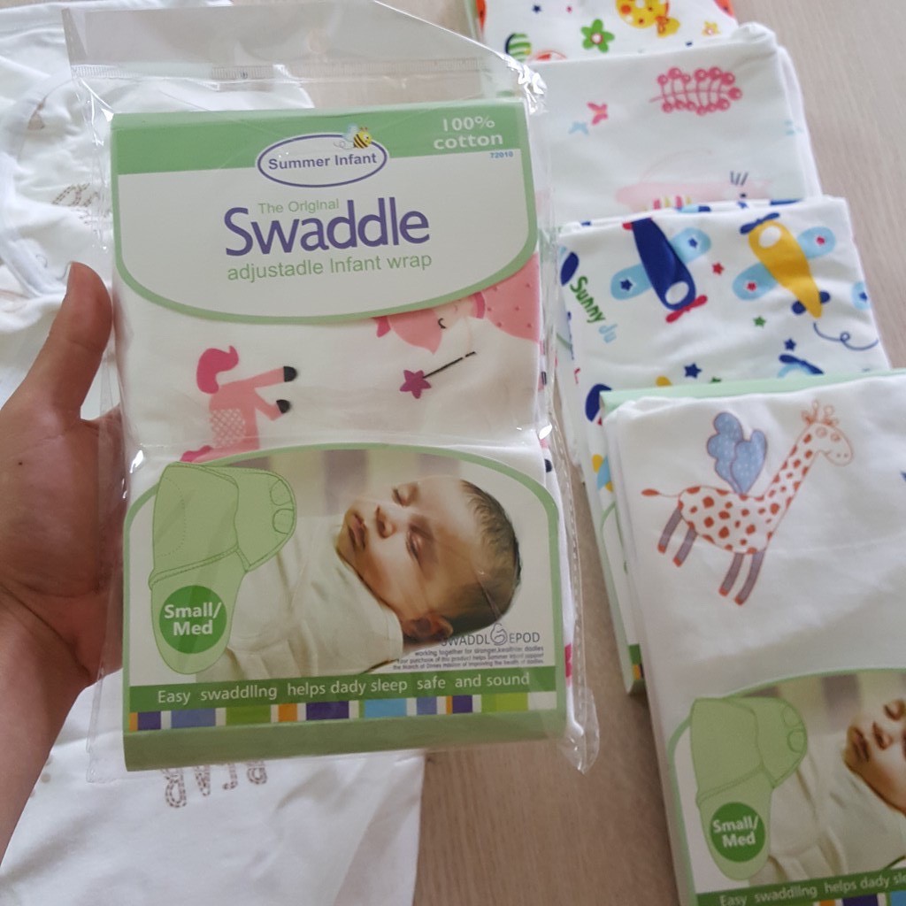 Ủ kén COTTON summer Swaddle cho bé