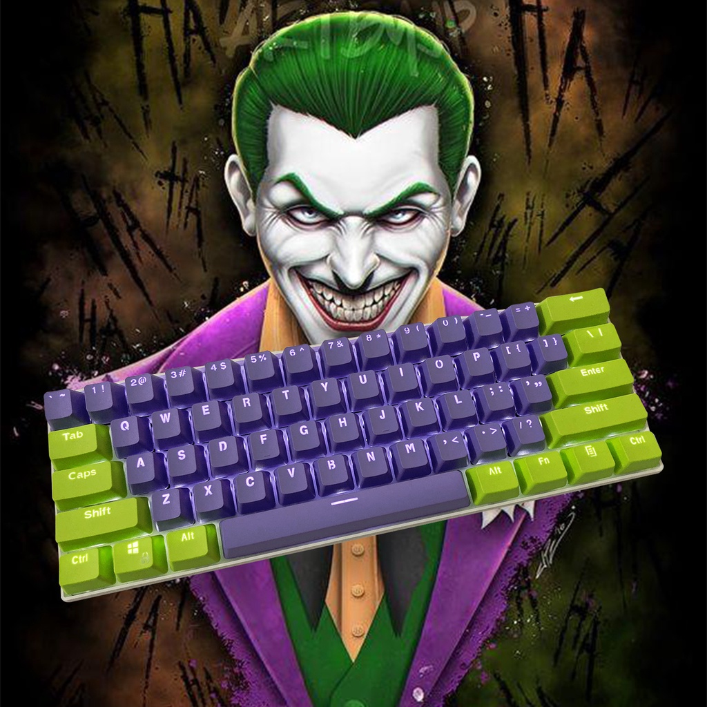 RK 61/87/104 Keycaps PBT Chất liệu OEM Chứa nhiều phím, có đèn nền Bàn phím cơ hai màu có đèn nền