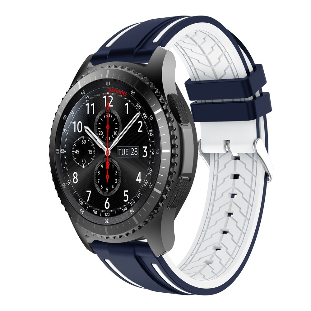 Dây đeo thoáng khí bằng silicone khóa inox cho đồng hồ thông minh Samsung Gear S3 Classic / Frontier Galaxy 46mm 22mm