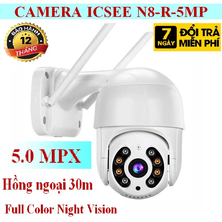 Camera IP WIFI ICSEE Ngoài Trời 5.0Mpx Theo Dõi Chuyển Động