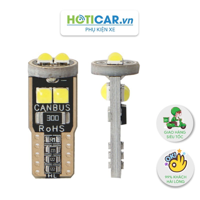 Đèn LED dùng cho xi nhan, demi, đọc sách, cốp, đồng hồ taplo chân T10 T103030-6