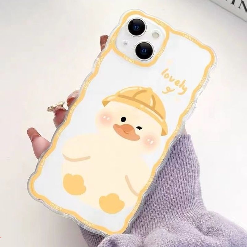 Ốp Điện Thoại TPU Mềm Hình Vịt Vàng Cho IPhone 11 12 13 Pro Max 6 7 8 Plus X Xr Xs Max