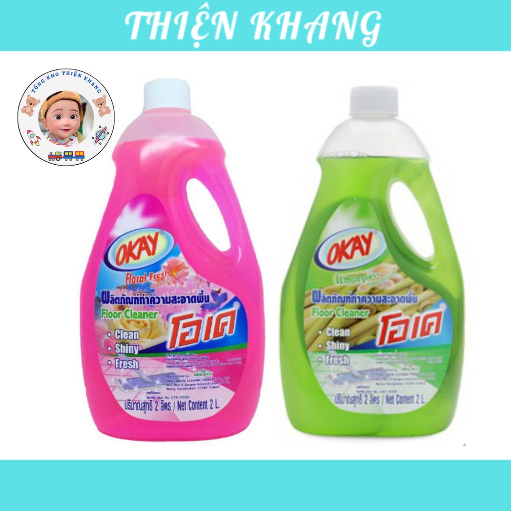 Nước lau sàn Okay Thái Lan chai 2000ml