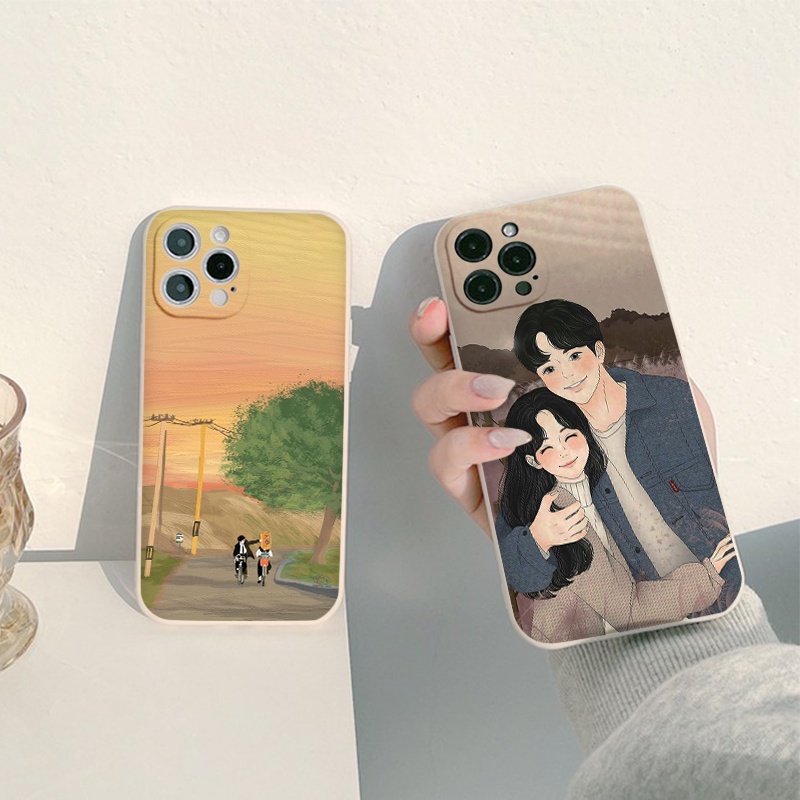 Ốp lưng iphone cặp đôi dễ thương đẹp Cho iPhone 14 13 12 11 Pro Max SE 2020 X XR XS 8 7 ip 6S 6 Plus tr1220