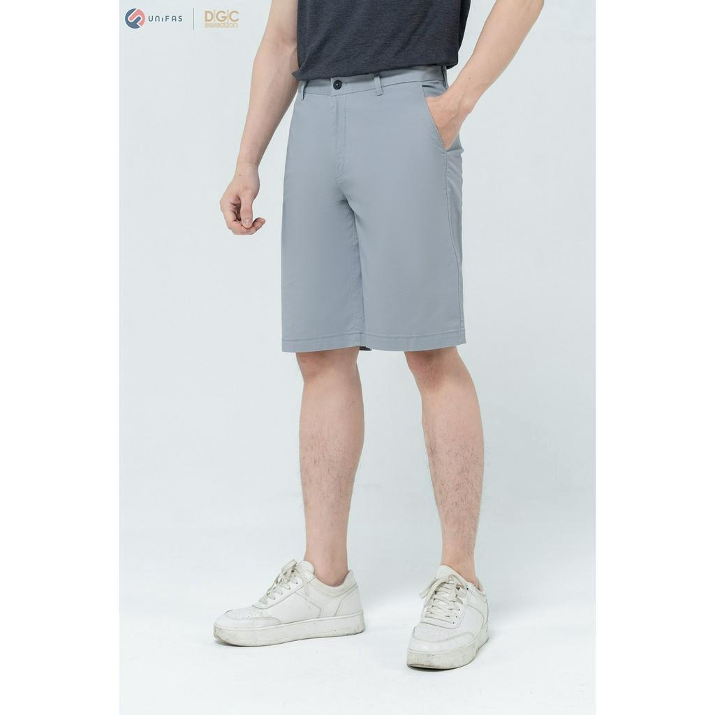 Quần sooc nam khaki DGC - SQSBC01M ngang gối chất liệu cotton, kiểu dáng basic, thoải mái, năng động