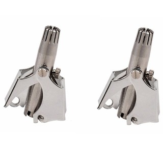 Combo 2 dụng cụ cắt tỉa lông mũi cao cấp làm bằng chất liệu thép không gỉ tông đơ cơ học dao, kéo bấm lông mũi thủ công