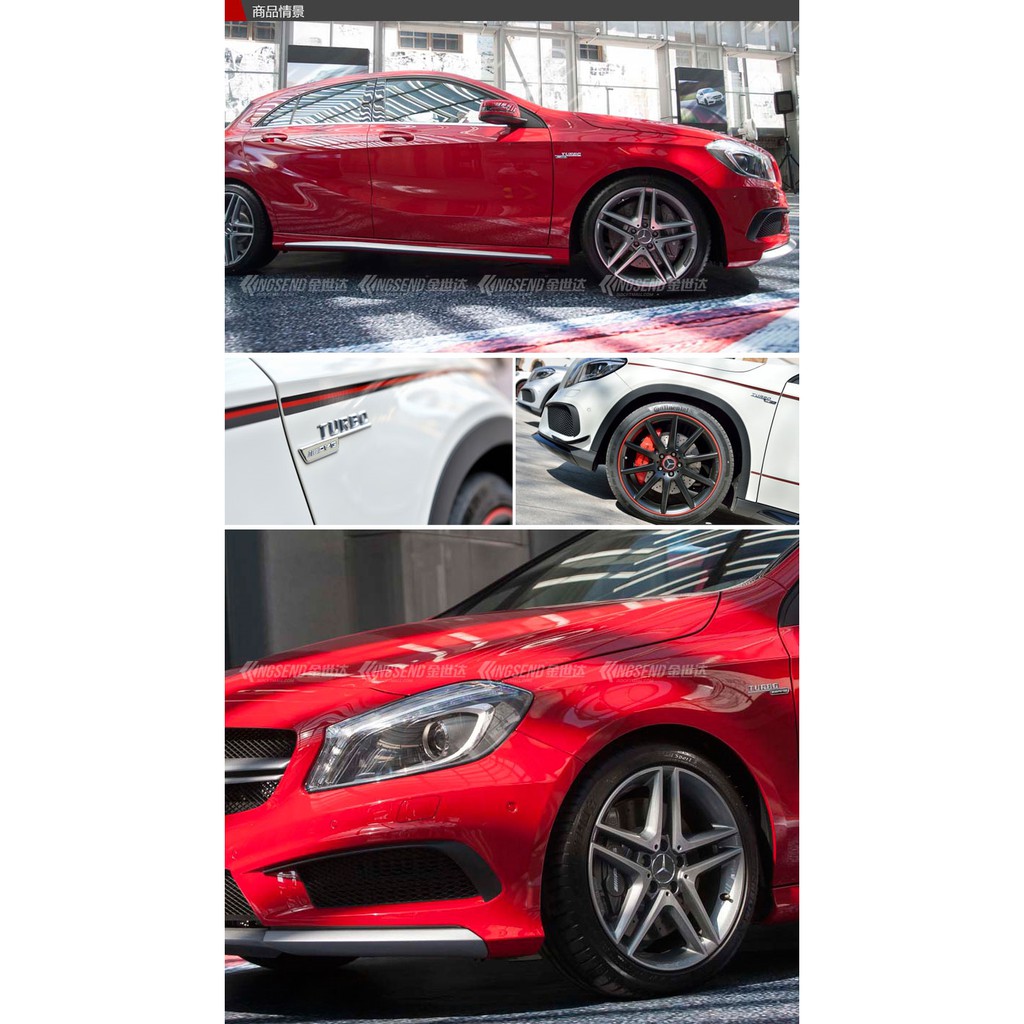 Bộ 2 miếng dán logo turbo cho xe Mercedes Benz