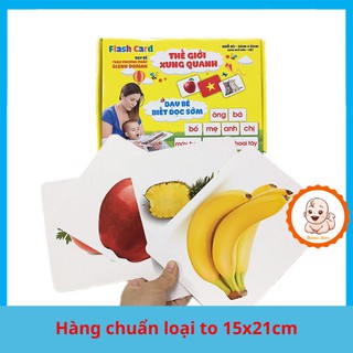 [Hàng Loại 1] Flash Card Cho Bé từ 0,1,2,3,4,5,6 Tuổi-Thẻ Học Thông Minh Thế Giới Xung Quanh Song Ngữ Anh -Việt.