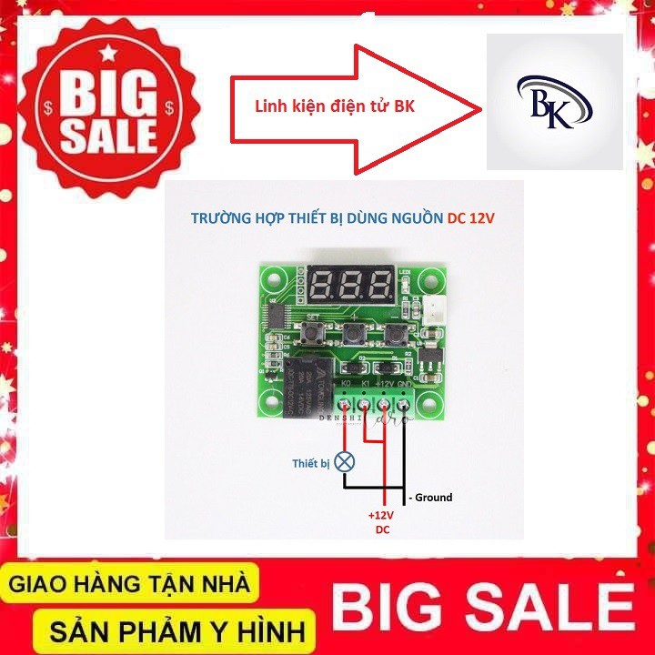 Module Khống Chế Nhiệt Độ W1209 mạch ấp trứng -linhkiendientubk
