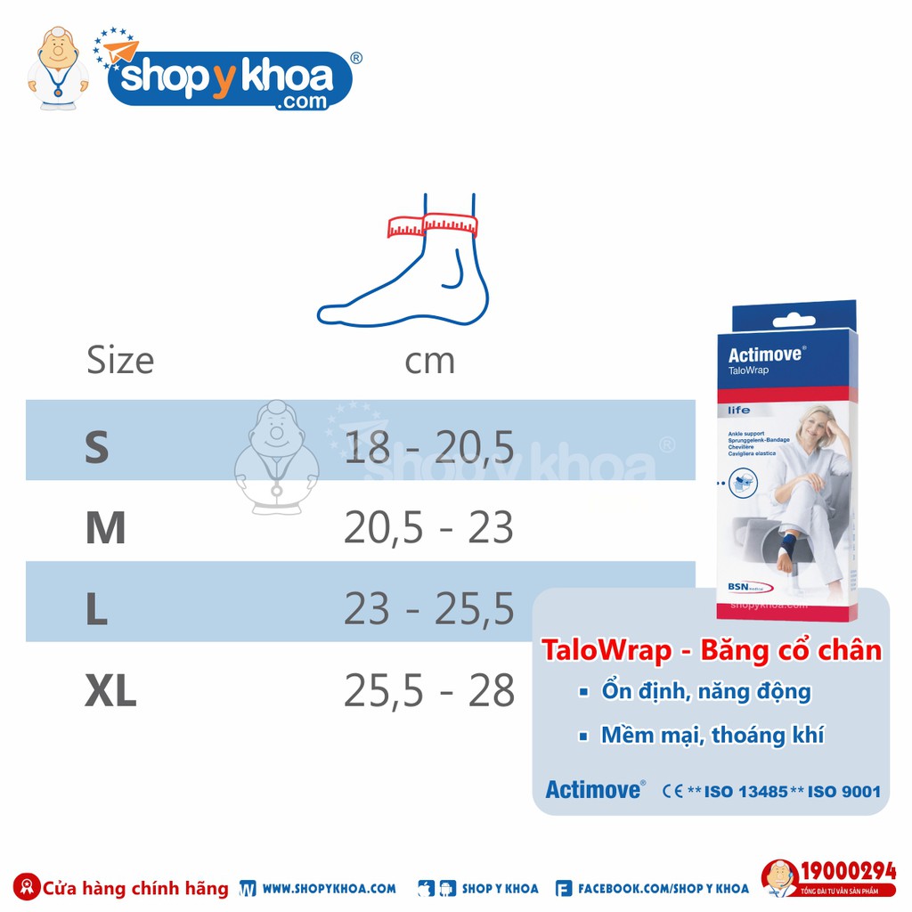 Băng cổ chân chấn thương và thể thao Actimove Talo wrap