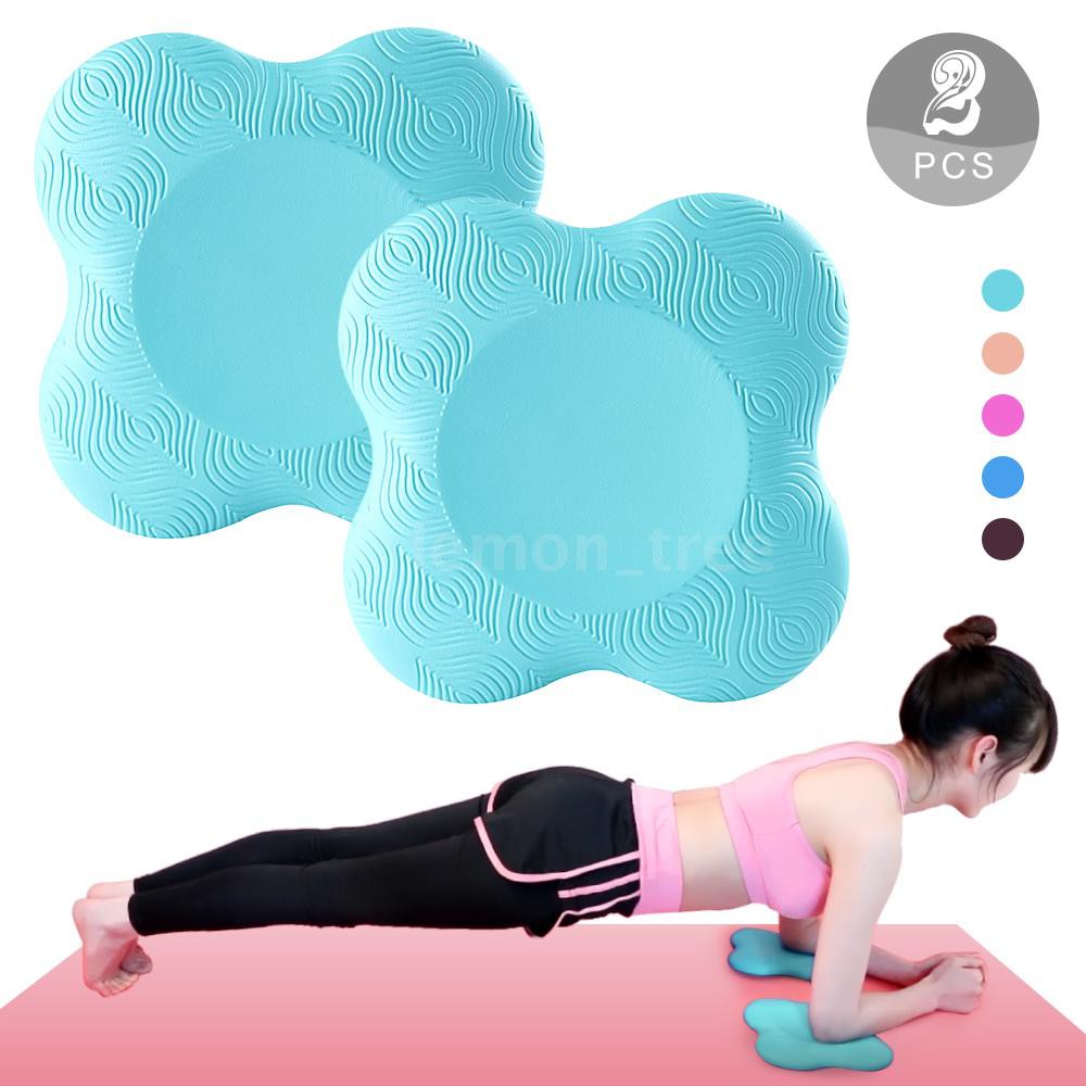 (Hàng Mới Về) Bộ 2 Miếng Đệm Dày Mềm Bảo Vệ Khuỷu Tay / Đầu Gối Khi Tập Yoga