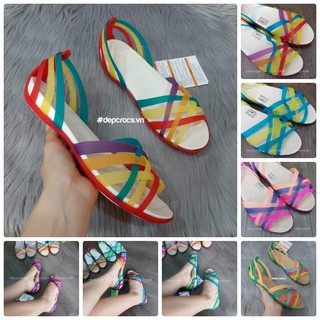(Box hãng/ Túi vải) Sandal cross nữ huarache, sandal nhựa nữ nhiều màu cực nhẹ - cross house